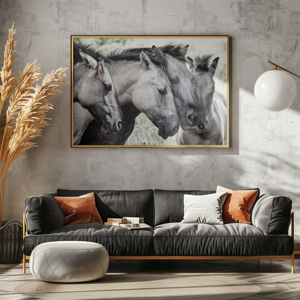 Quattro cavalli Konik | Poster - Stampe d’Arte