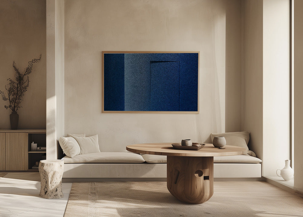 Minimalisme bleu ou porte secrète | Posters - Affiche Artistique