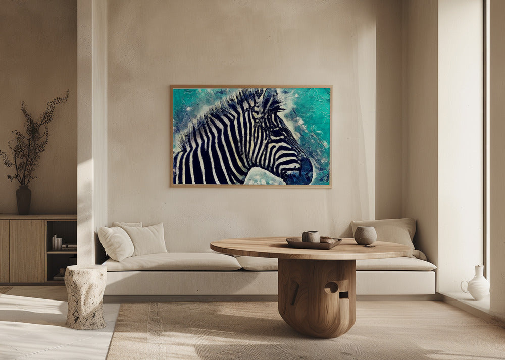 Zebra-Aquarell-Tierkunst | Poster