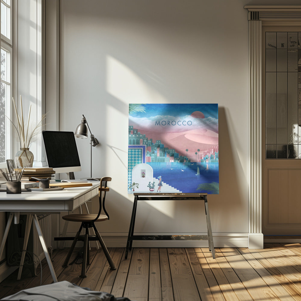 Place du Maroc. png | Tableaux sur Toile