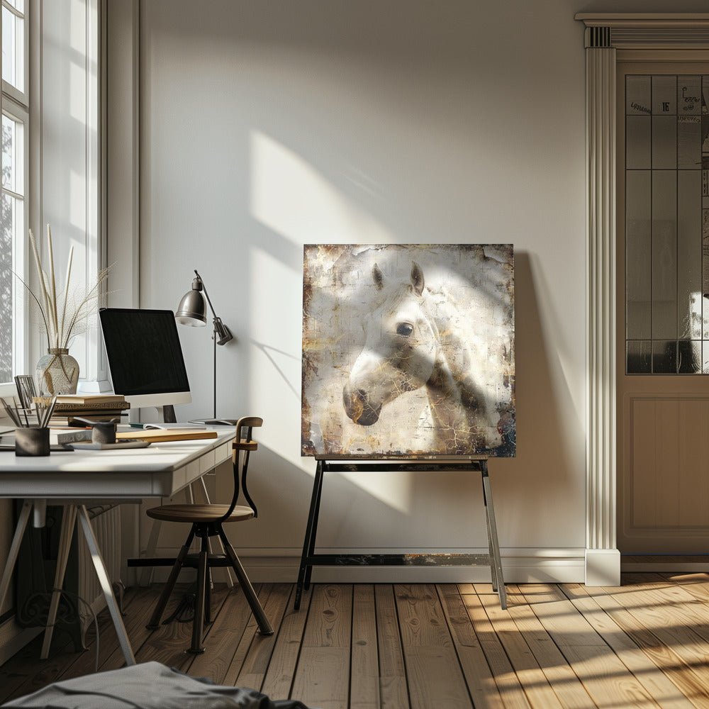 Horse Vintage Art Illustration 02 | Canvas
