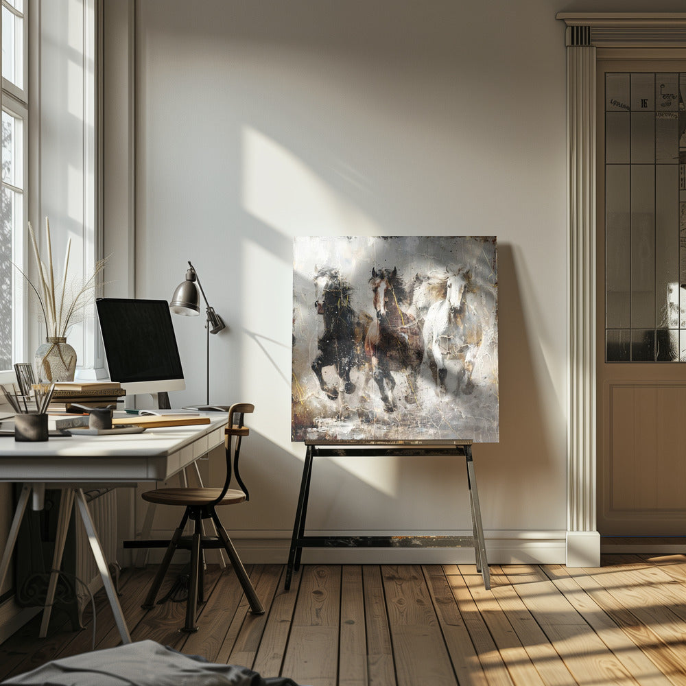Horse Vintage Art Illustration 15 | Canvas