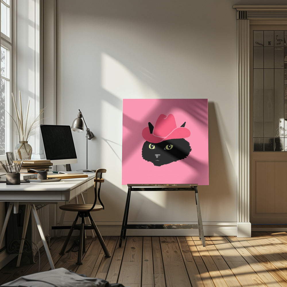 Marcy, la chatte cowgirl mignonne | Toile