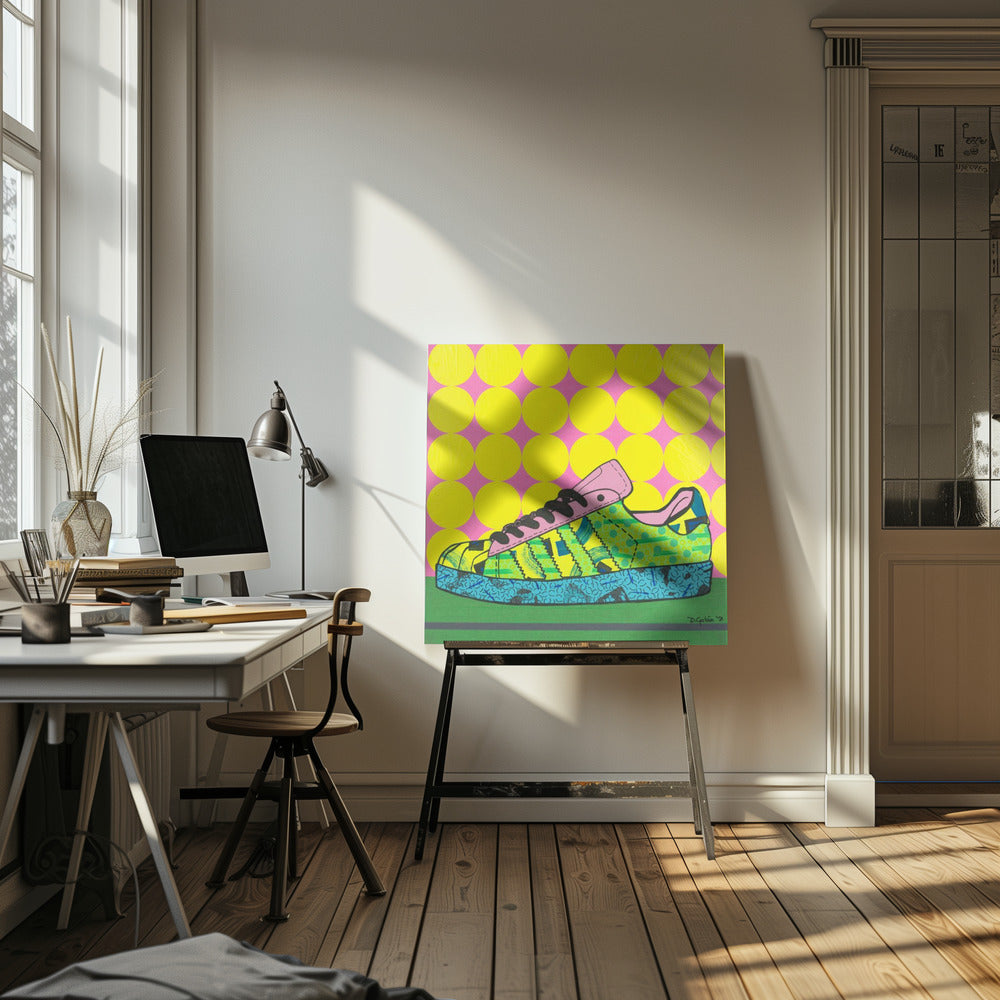 Superstar Vert Rose Bleu | Tableaux sur Toile