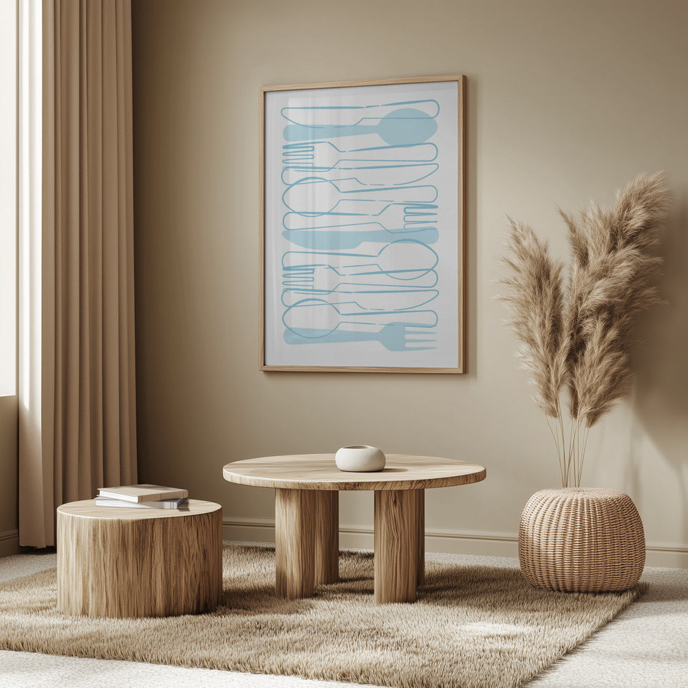 Blå bestick | Poster
