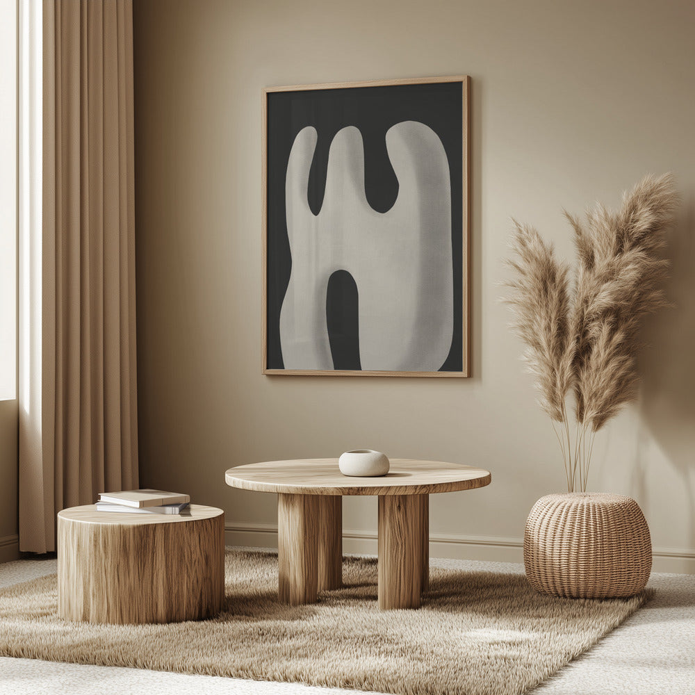 Abstract White Sculpture Scream | Poster