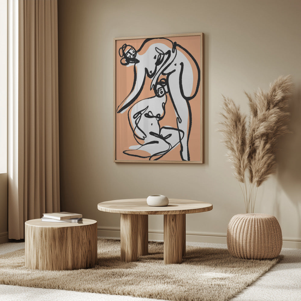 De kvinnliga dansarna (Peach) | Poster