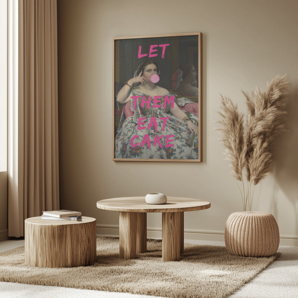 Let Them Eat Cake, Bubble Gum Vintage Portrait | Poster
