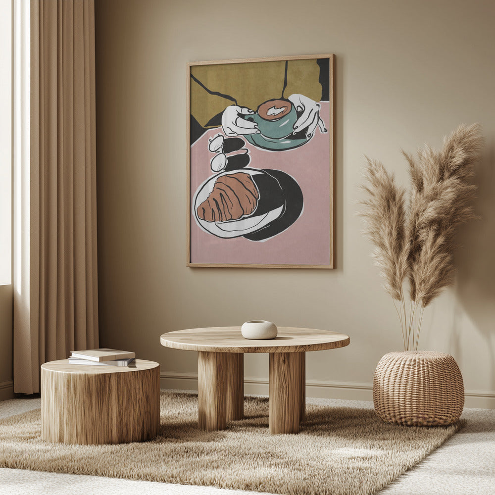 Croissant et café au lait | Poster