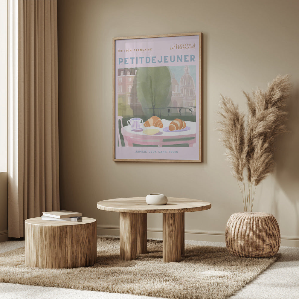Petit Dejeuner, Croissants, Paris, Pastell | Poster