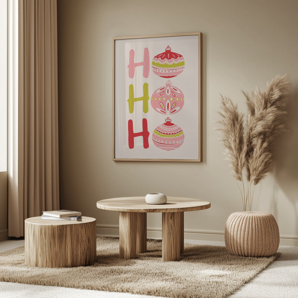 HoHoHo Cheerful little Christmas Illustration | Poster