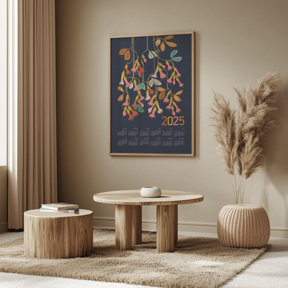 Kalender 2025 Fuchsia Blume | Poster