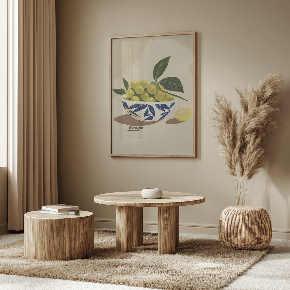 Schale mit Trauben | Poster