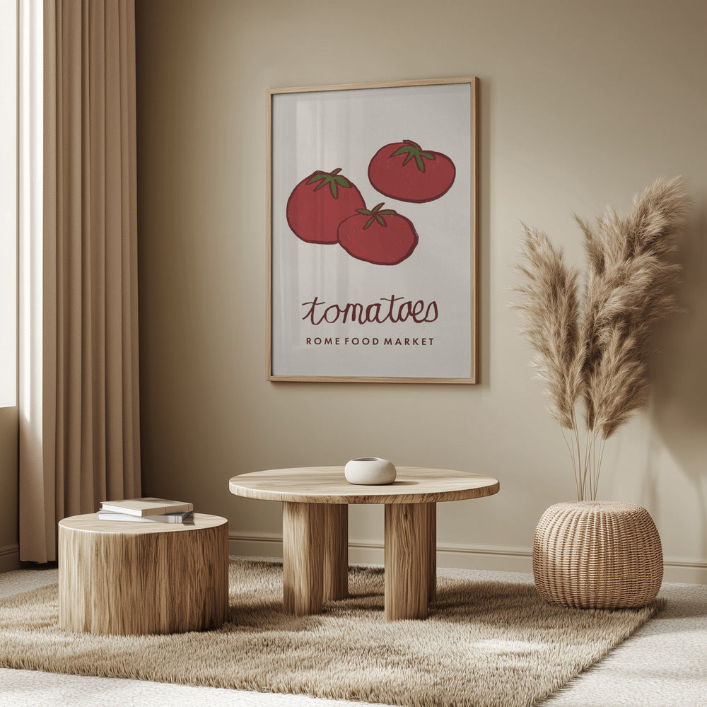 Matkonst - Tomater Roms matmarknad | Poster