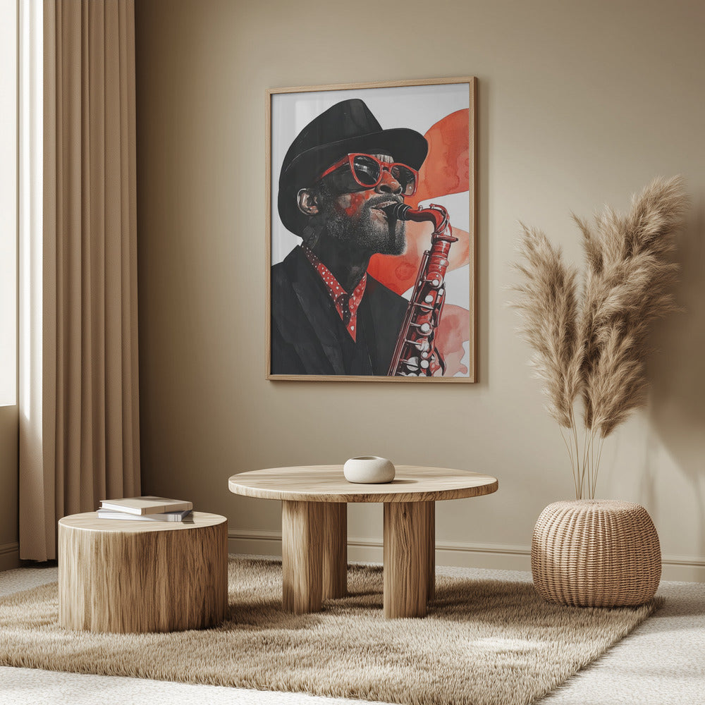 Saxophonist Musikkunst | Poster