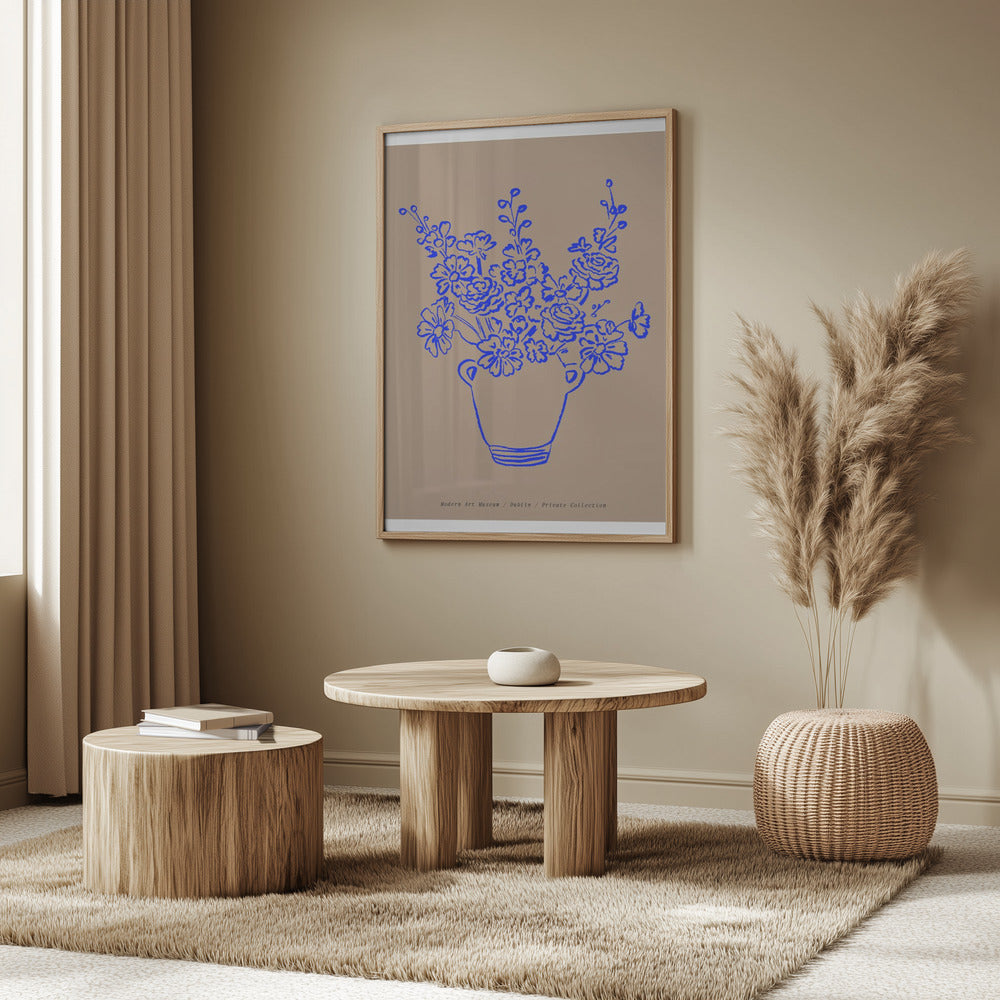 Blue Floral Elegance | Poster