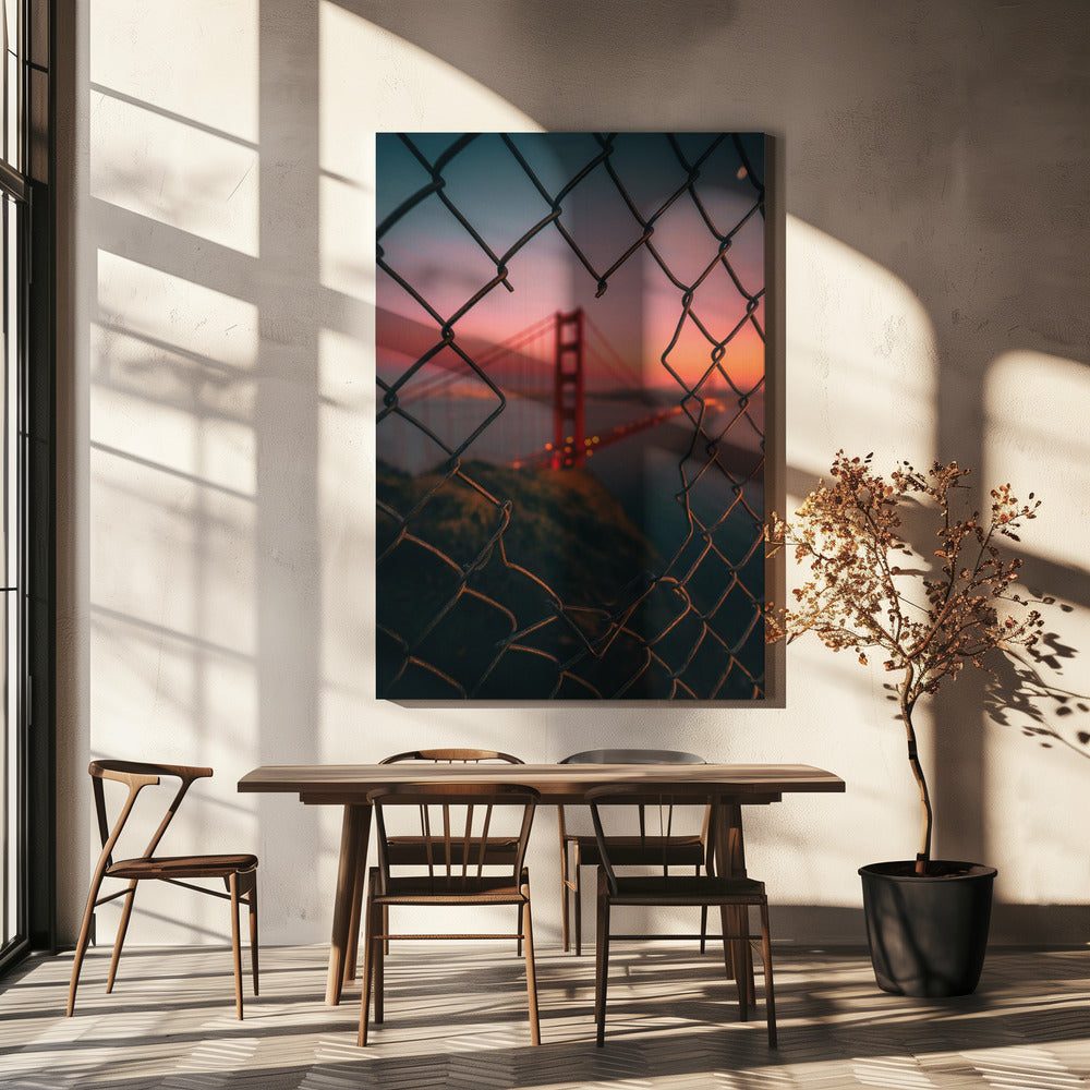 Golden Gate Caged | Toile