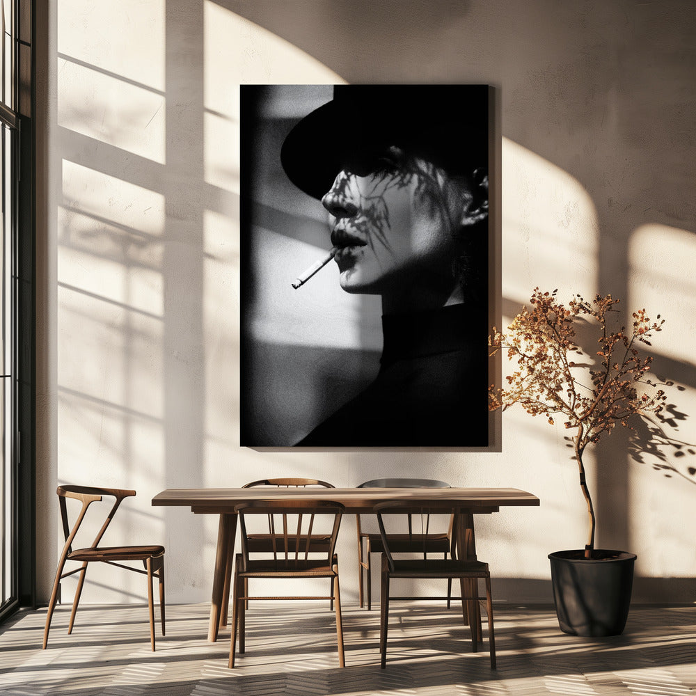 dame en noir | Toile