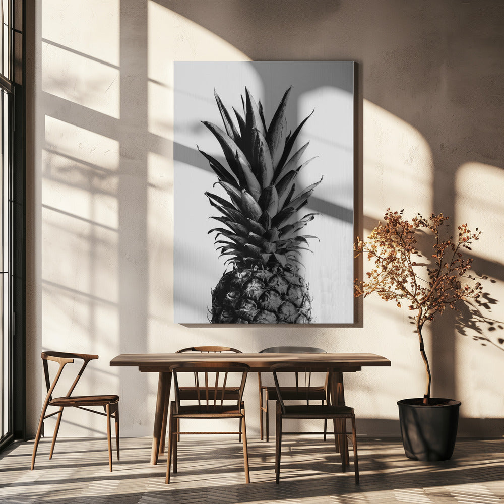 Ananas Svart & Vit 02 | Canvas