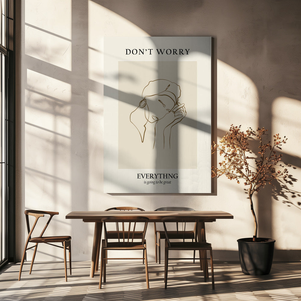 Portrait au trait moderne | Tableaux sur Toile