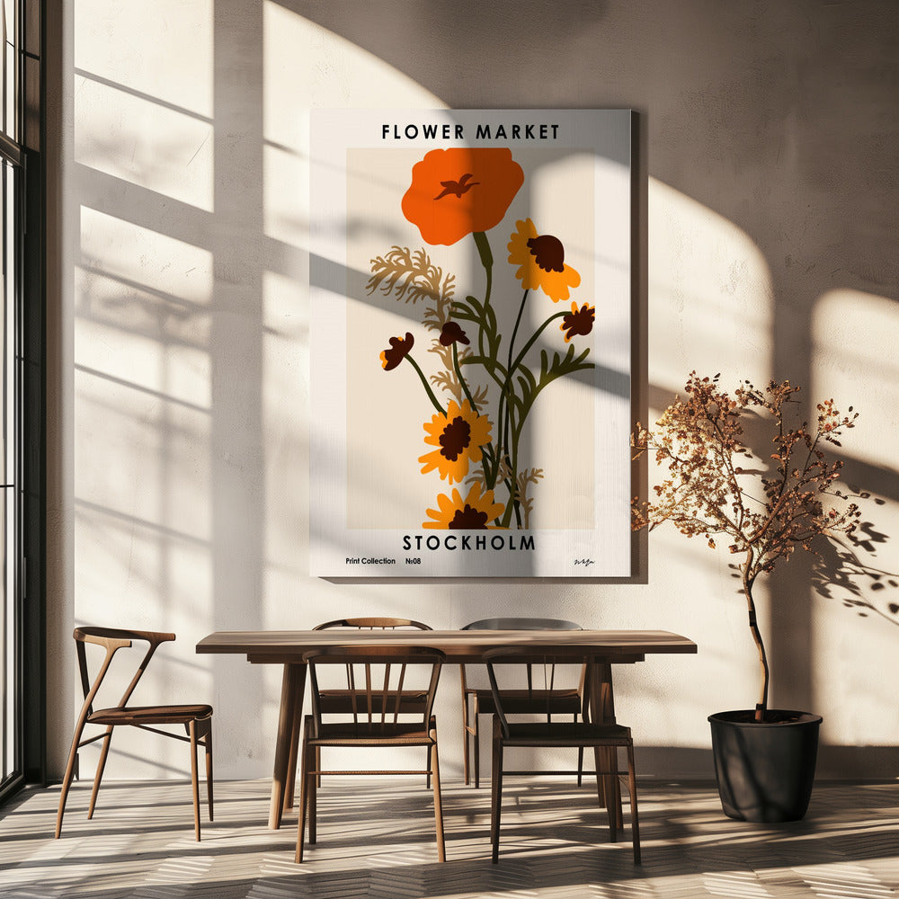 Marché aux fleurs. Stockholm | Canvas