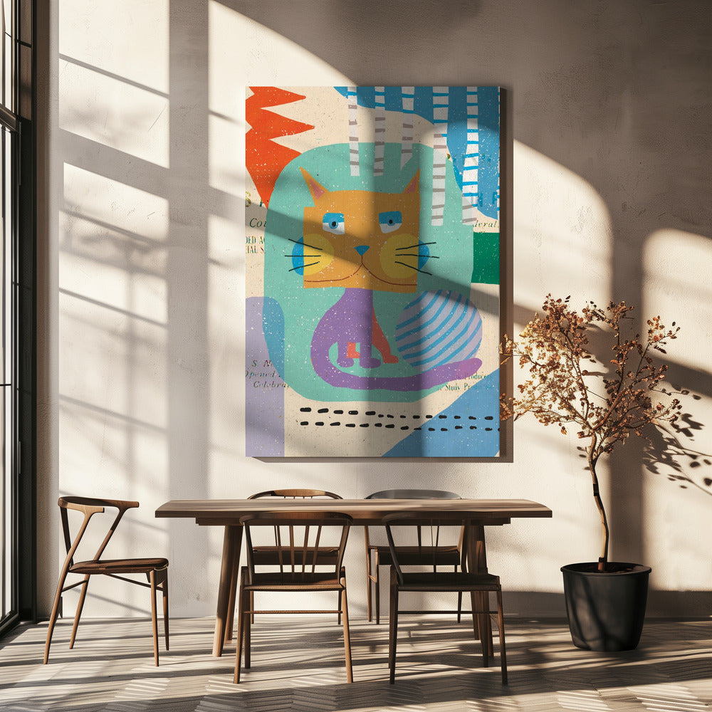 Fat Cheeks Cat | Canvas