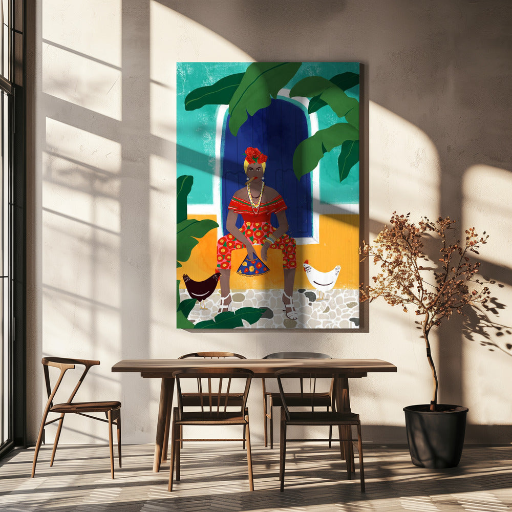 Femme au cigare | Canvas