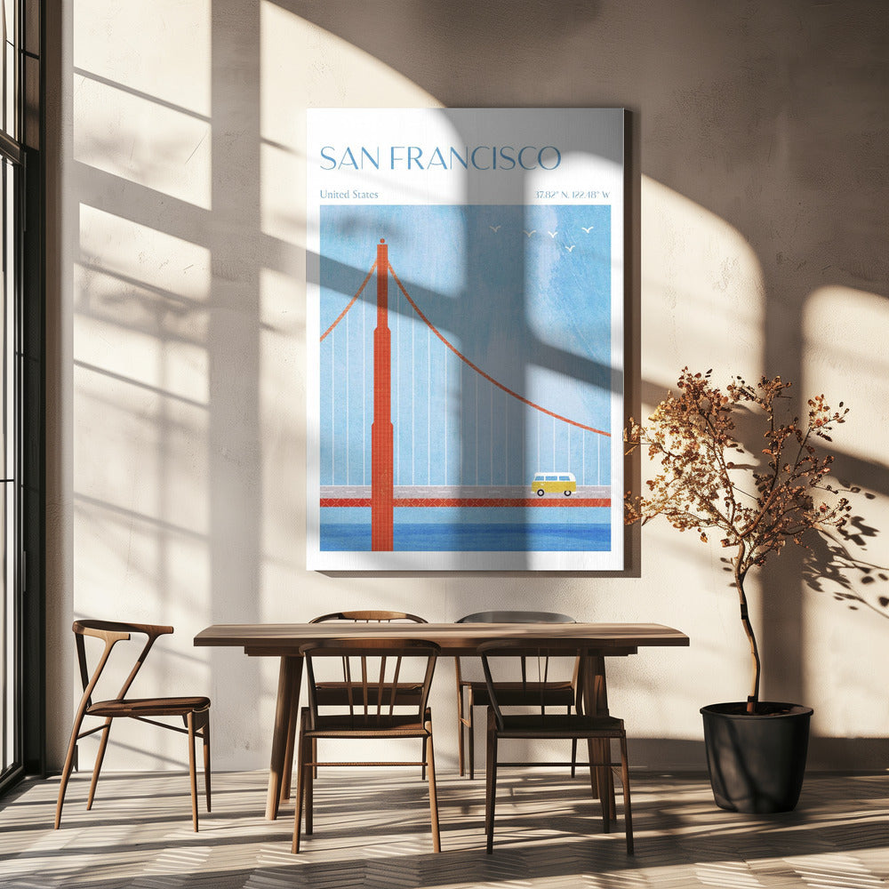 San Francisco, Most Golden Gate | Wydruki na łótnie