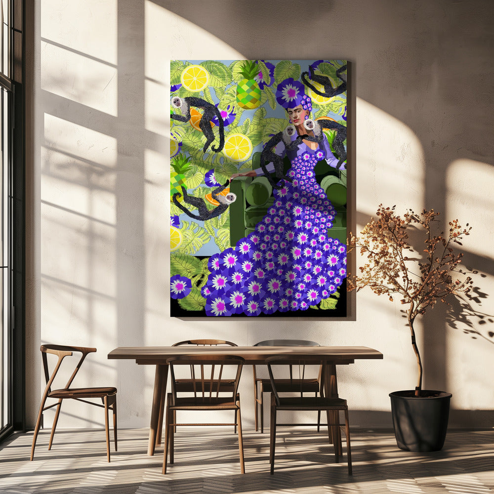 Frida i trädgården | Canvas