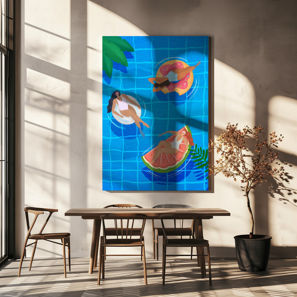 Pool Ladies | Canvas