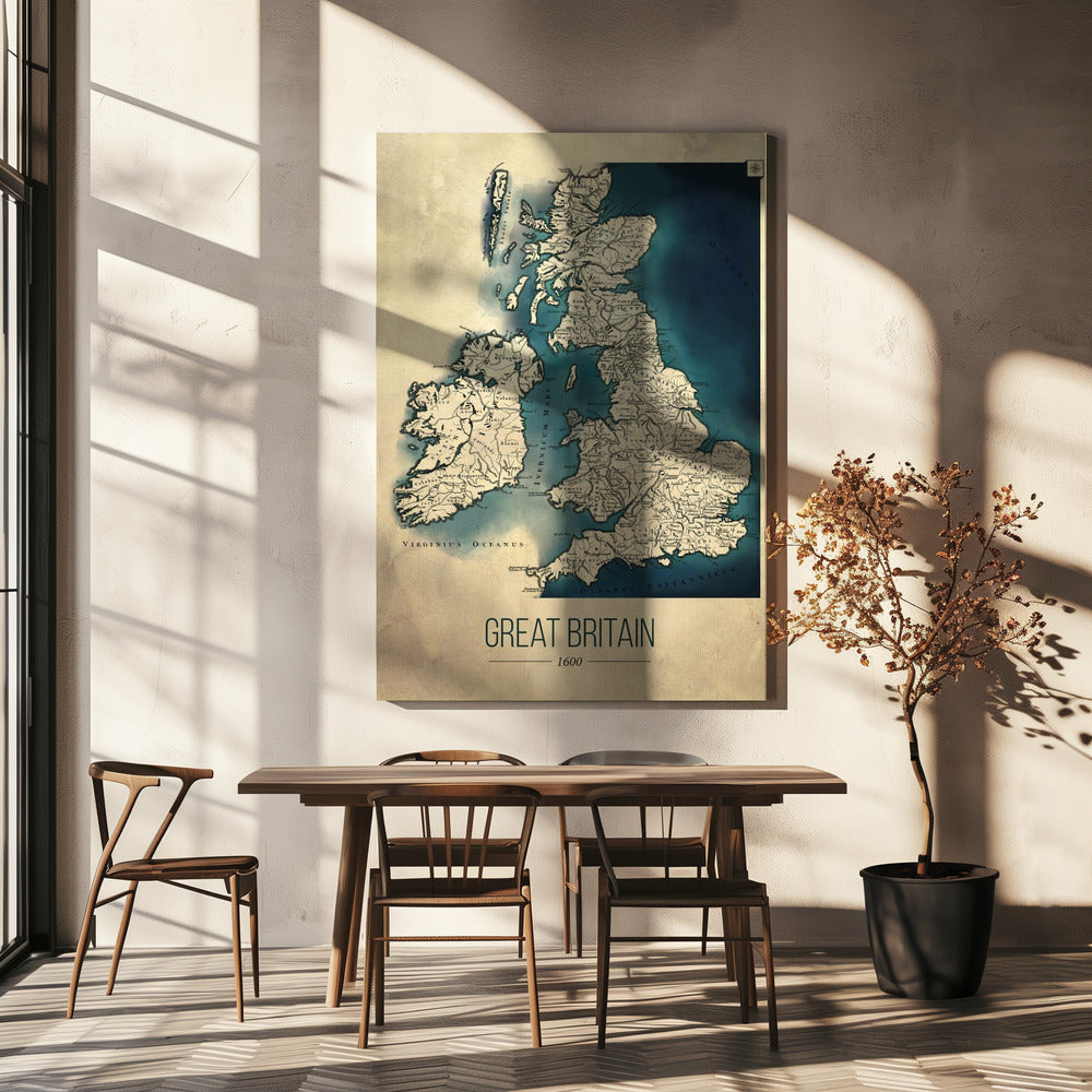 Carte de Grande-Bretagne | Canvas