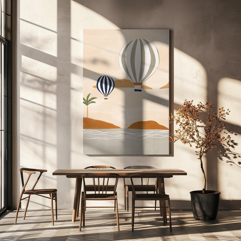 Balony powietrzne w deserze | Wydruki na łótnie