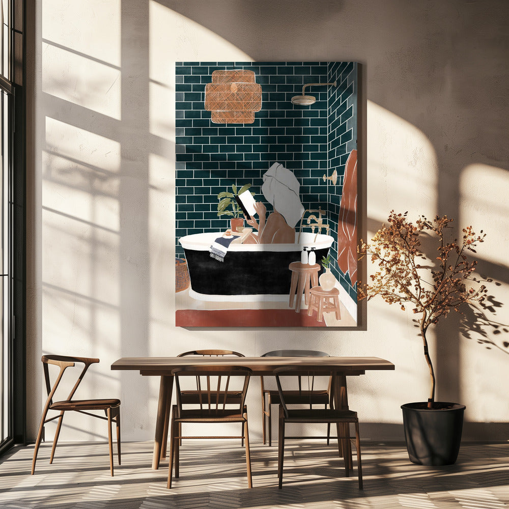 Babe de la salle de bain | Toile