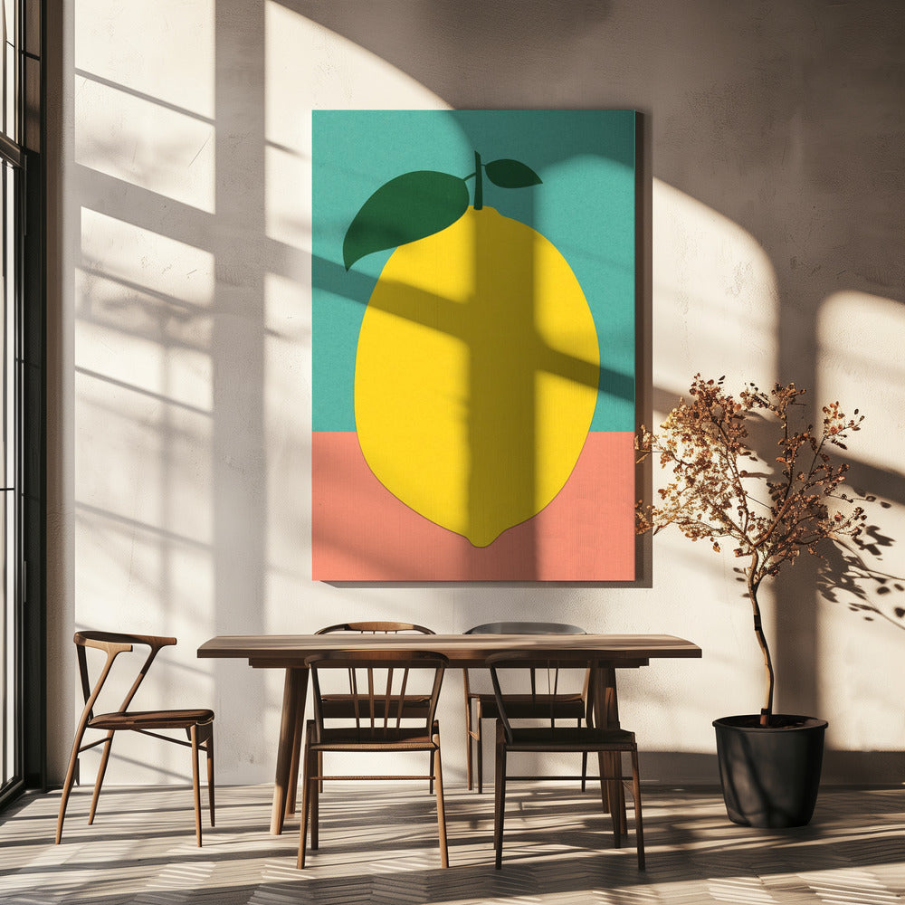 Citron med två blad | Canvas