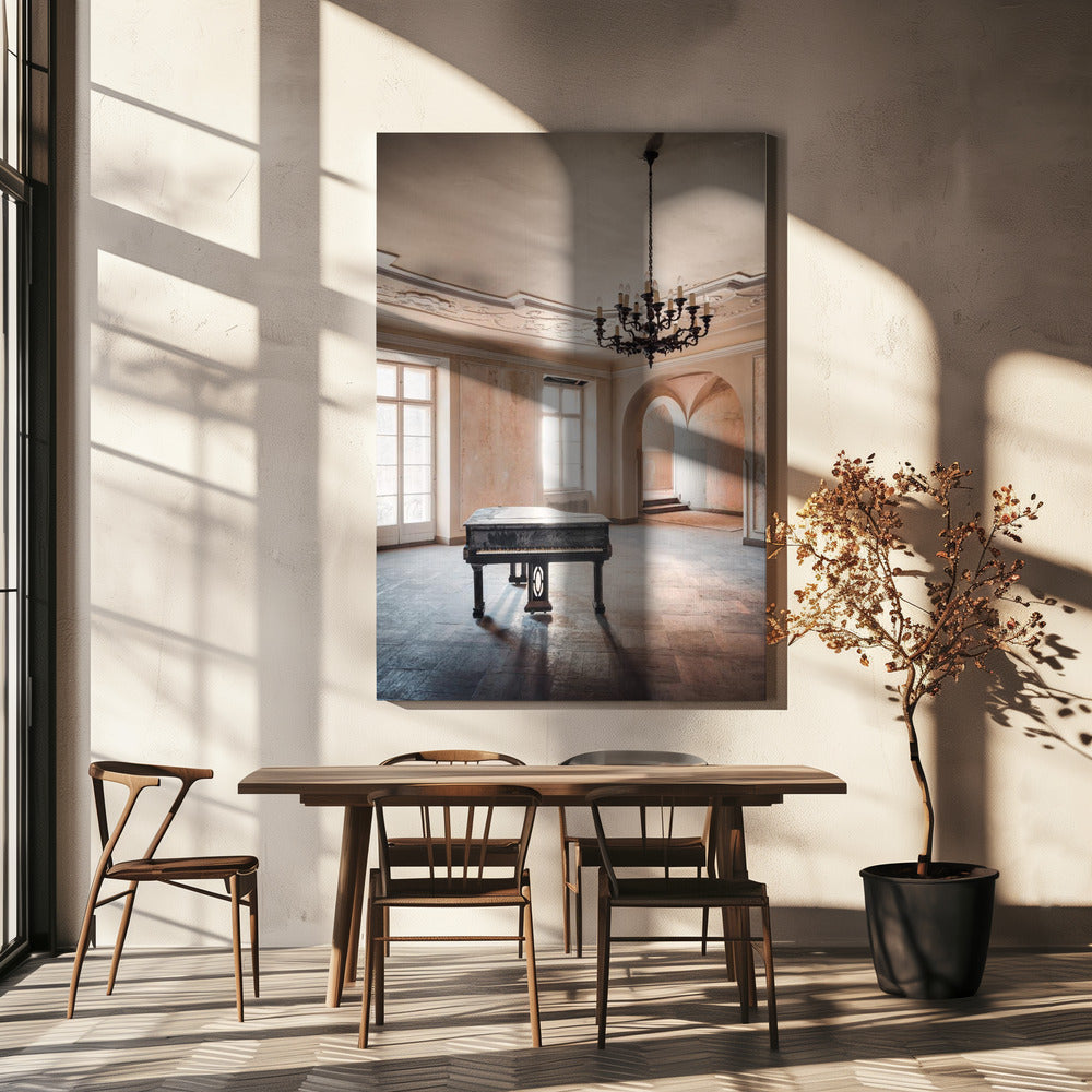 Piano dans un château abandonné | Toile