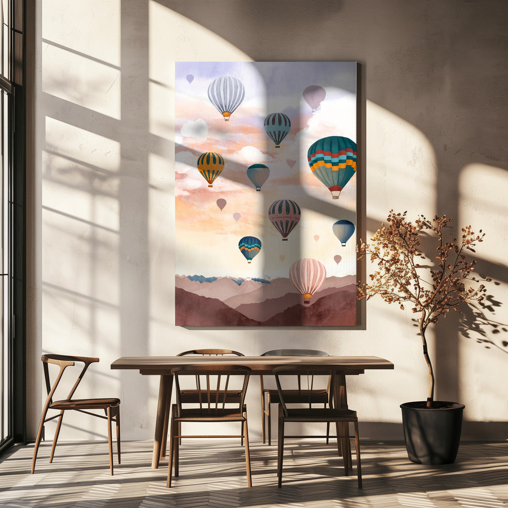 Ciel en montgolfière | Toile