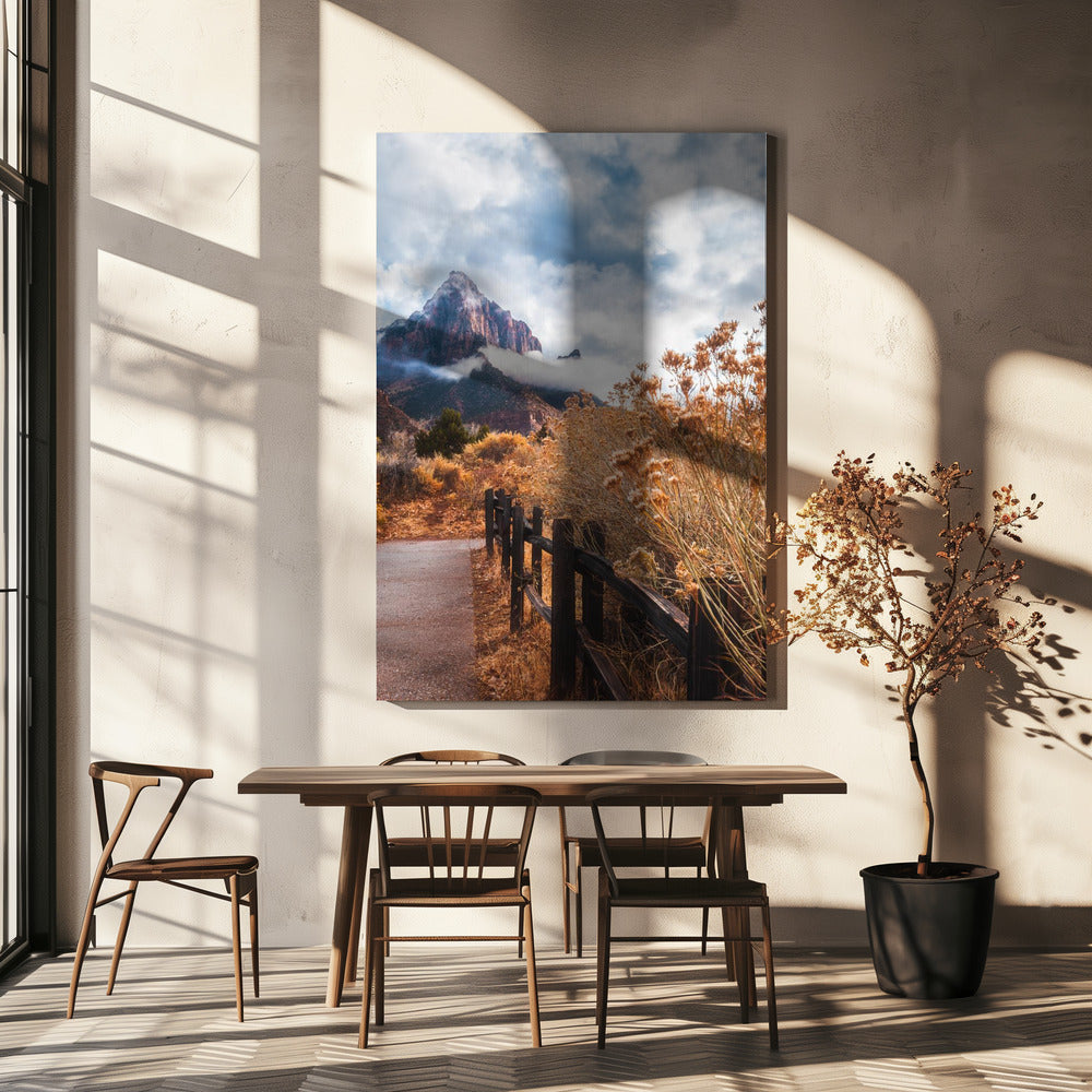 Le sentier vers le rocher | Toile