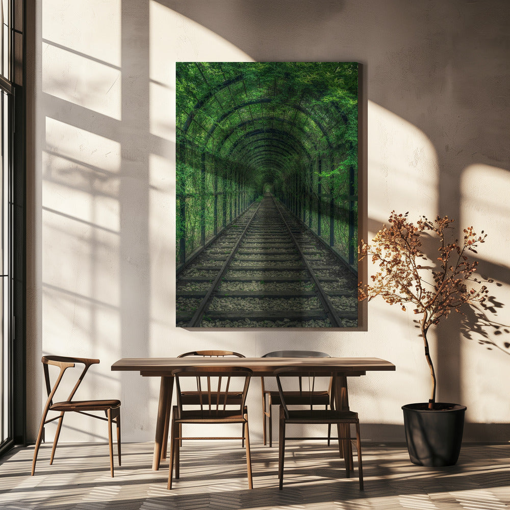 Tunnel vert | Tableaux sur Toile