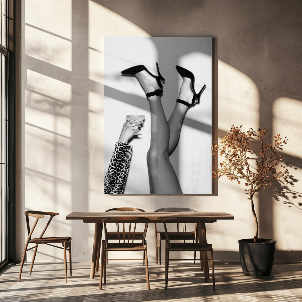 Pieds en l'air N&B | Toile