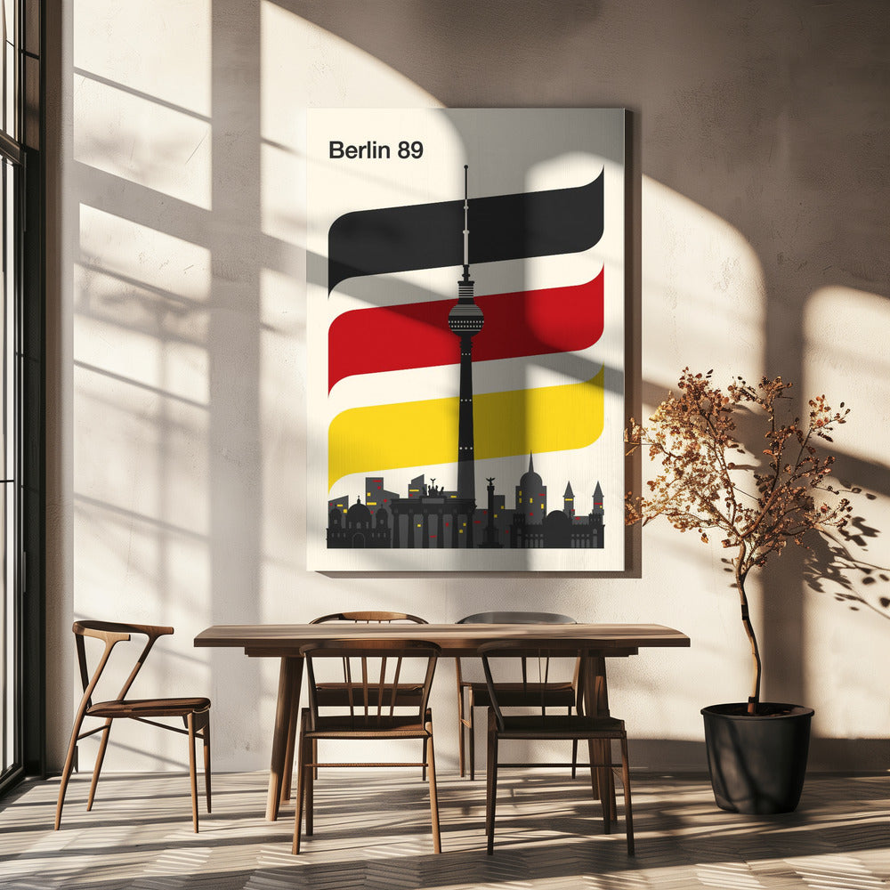 Impresión de viaje retro de Berlín | Impresiones en Lienzo