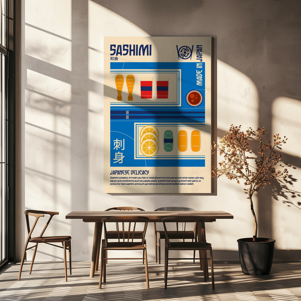 Impression sur toile représentant un sashimi (plat japonais)