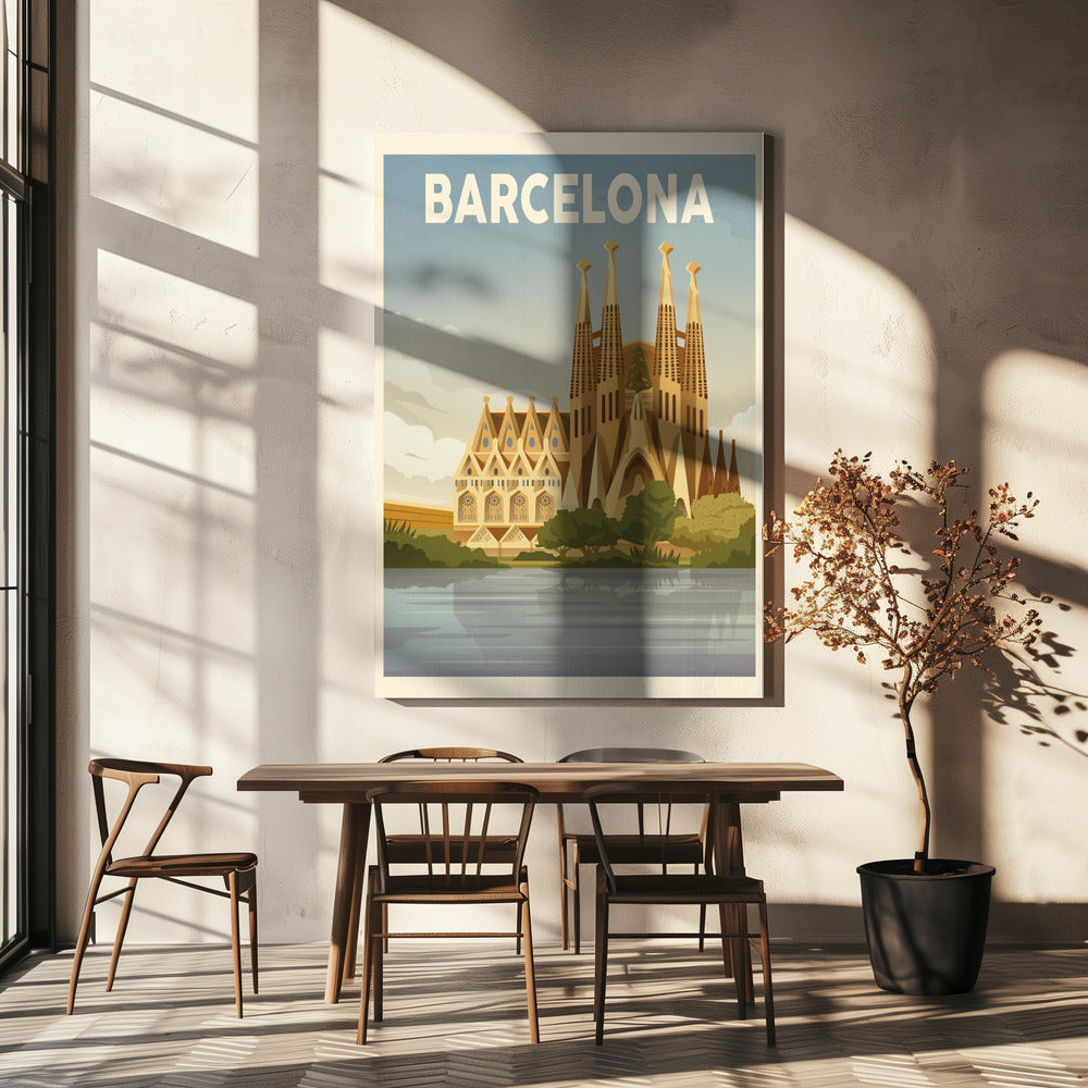Impresión de viaje de Barcelona | Impresiones en Lienzo