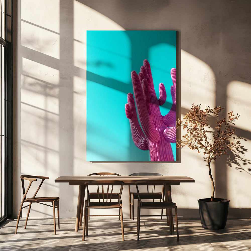 Saguaro rosa magenta | Impresiones en Lienzo