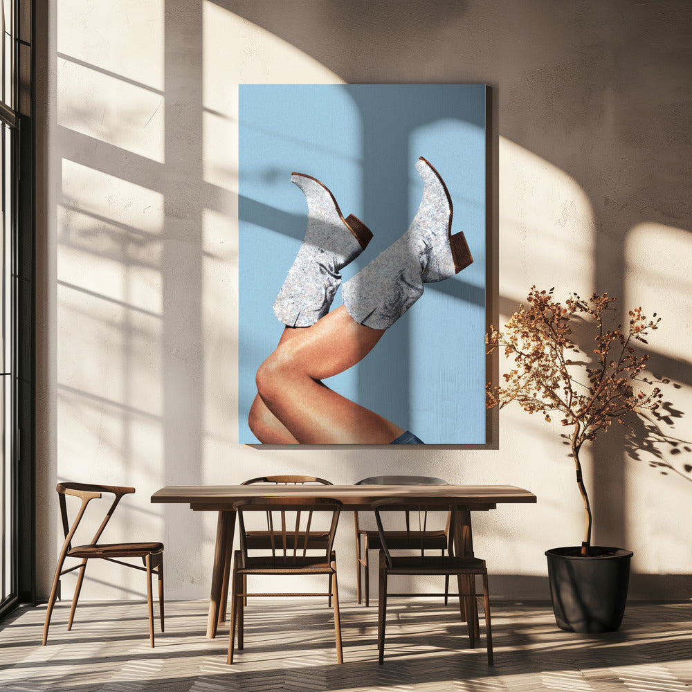 Ces bottes Glitter Blue II | Toile