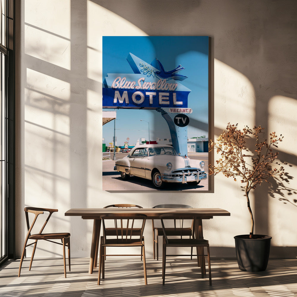 Motel Blue Swallow | Toile