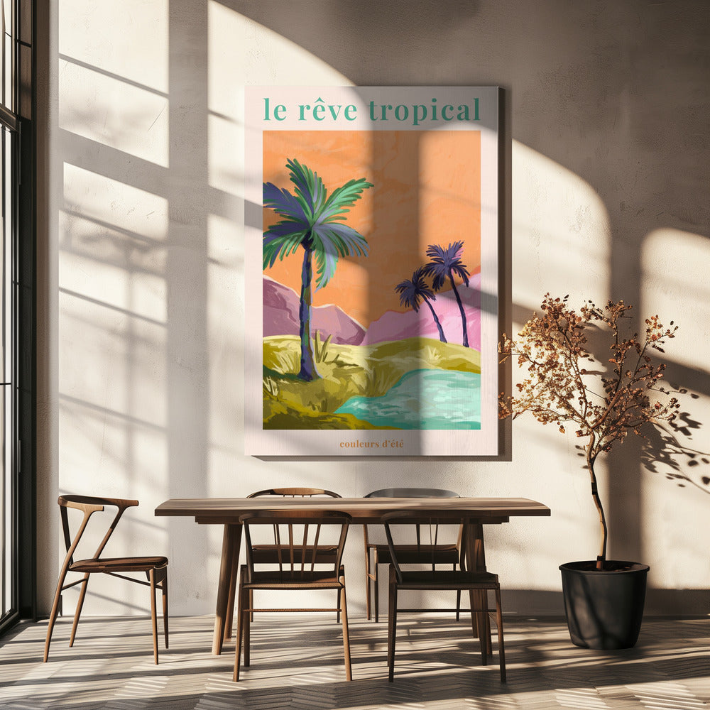 Le Rêve Tropical - Palmiers | Toile