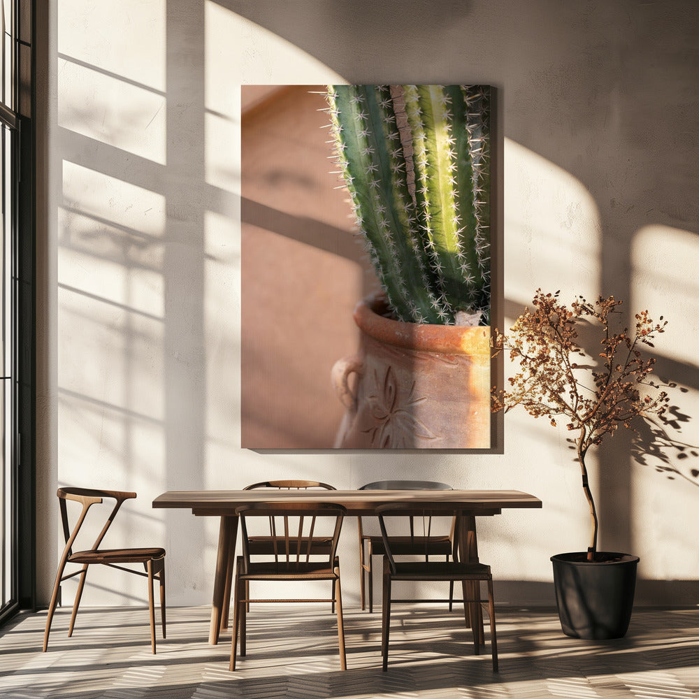 Grøn på orange | Rejsefotografering i Marrakech | Lærredsbilleder
