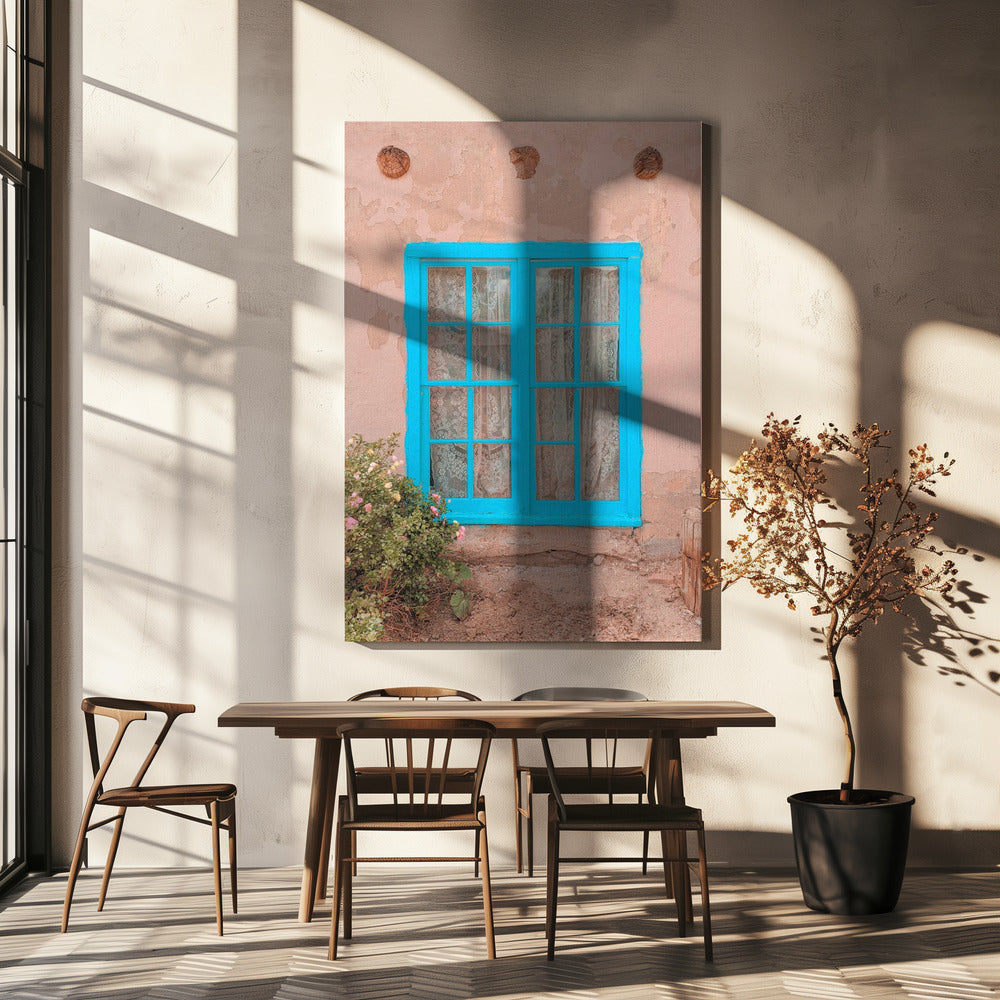 Ventana turquesa - Taos, Nuevo México | Impresiones en Lienzo