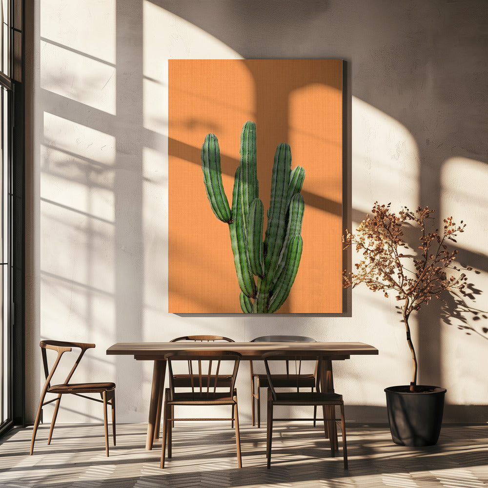 Orange Cactus | Tableaux sur Toile