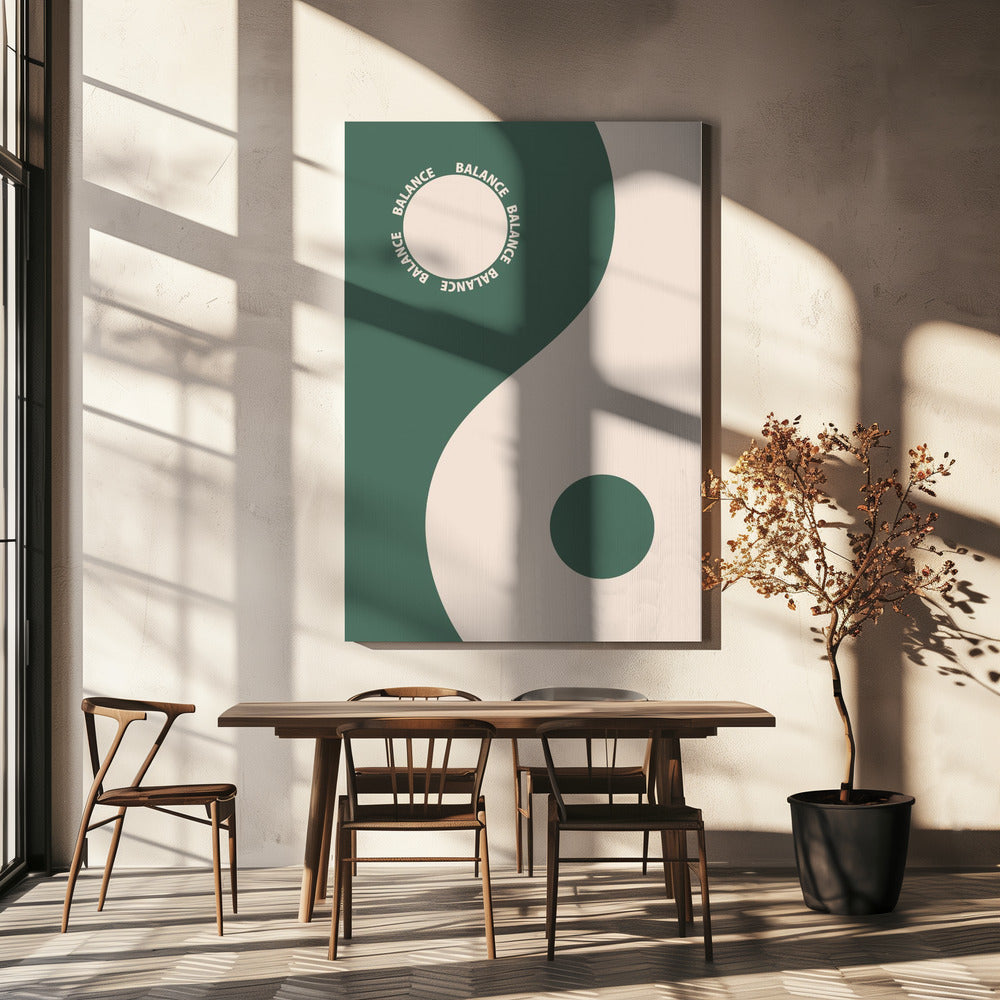 Balance green | Canvas